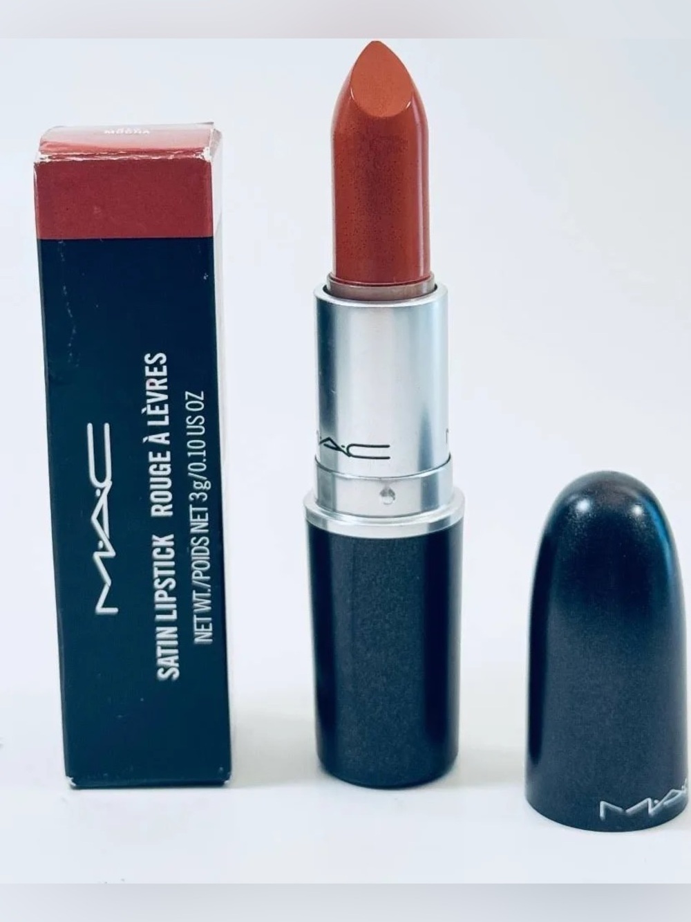 *DISCONTINUED, HTF!*
MAC Cosmetics Satin Lipstick “Mocha”  (BNIB)